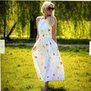 H&M Linen Blend Wildflower Dress